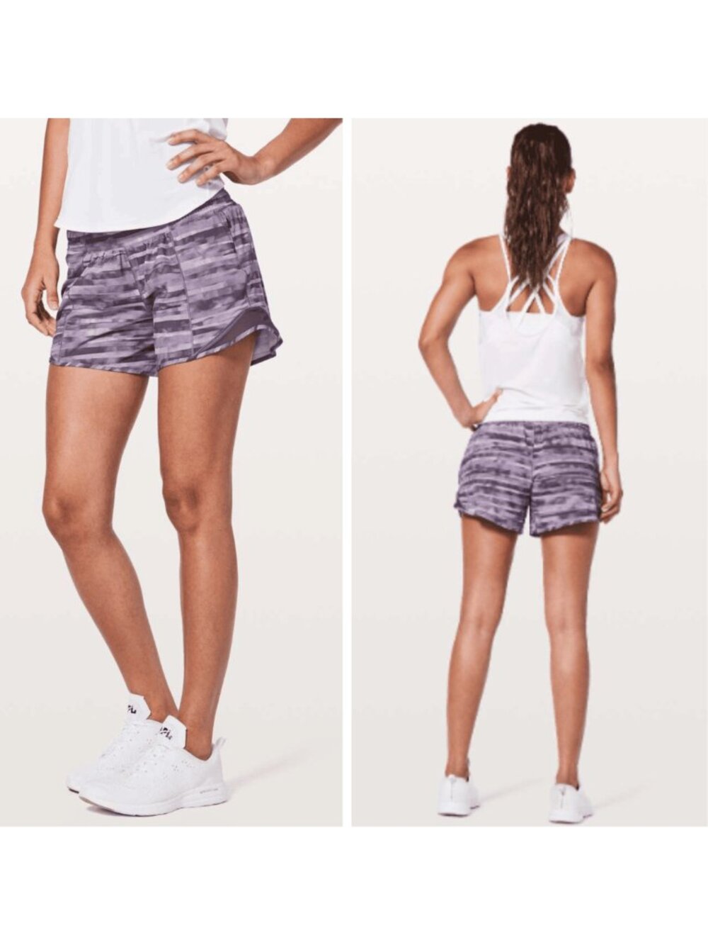 Lululemon Hotty Hot Short II *Long 4" Shadowed Smoked Mullberry / Black Currant